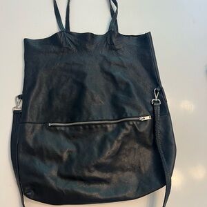 COS Black Leather Tote Bag